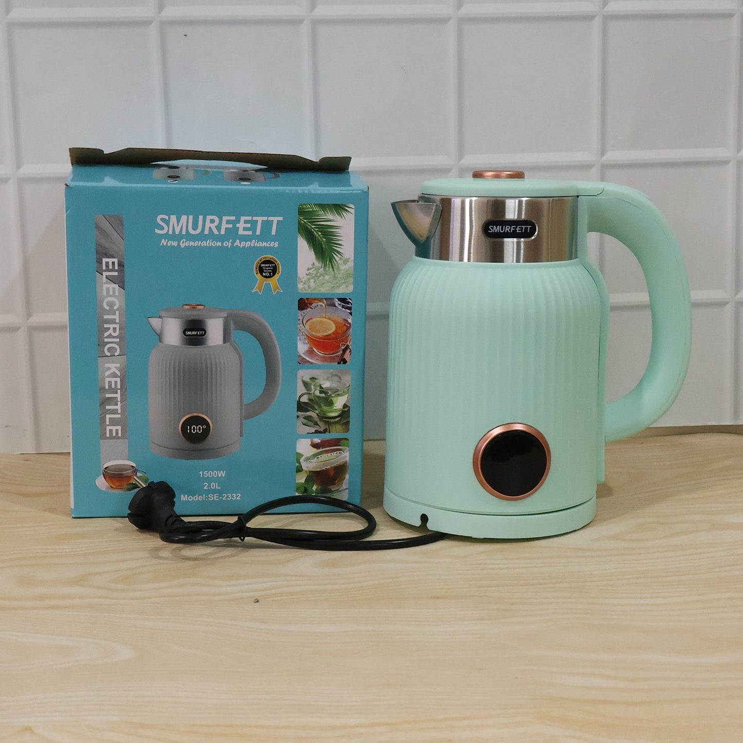 Electric tea and coffee kettle with boil dry protection