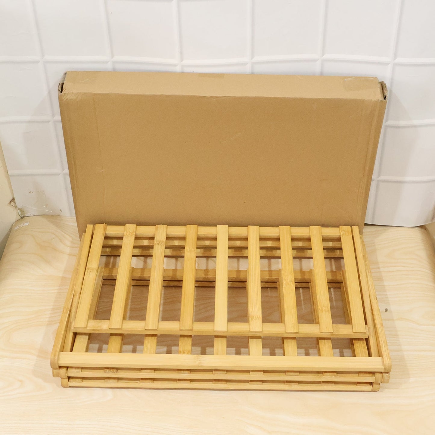 Bamboo shoe rack 1 set