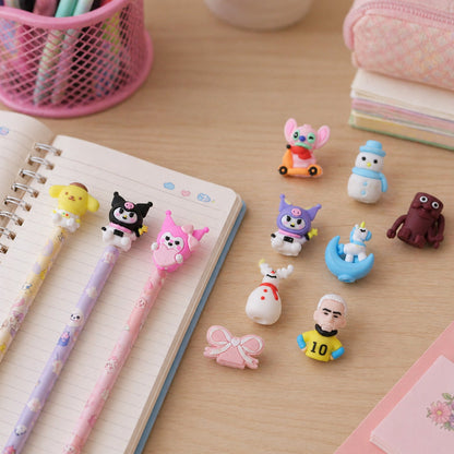 Ideal return gift: a playful cartoon pencil topper for children.