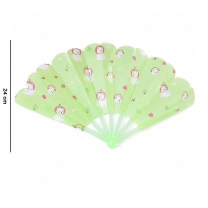 Foldable handheld fan with cute print, portable manual cooling fan (1 pc)