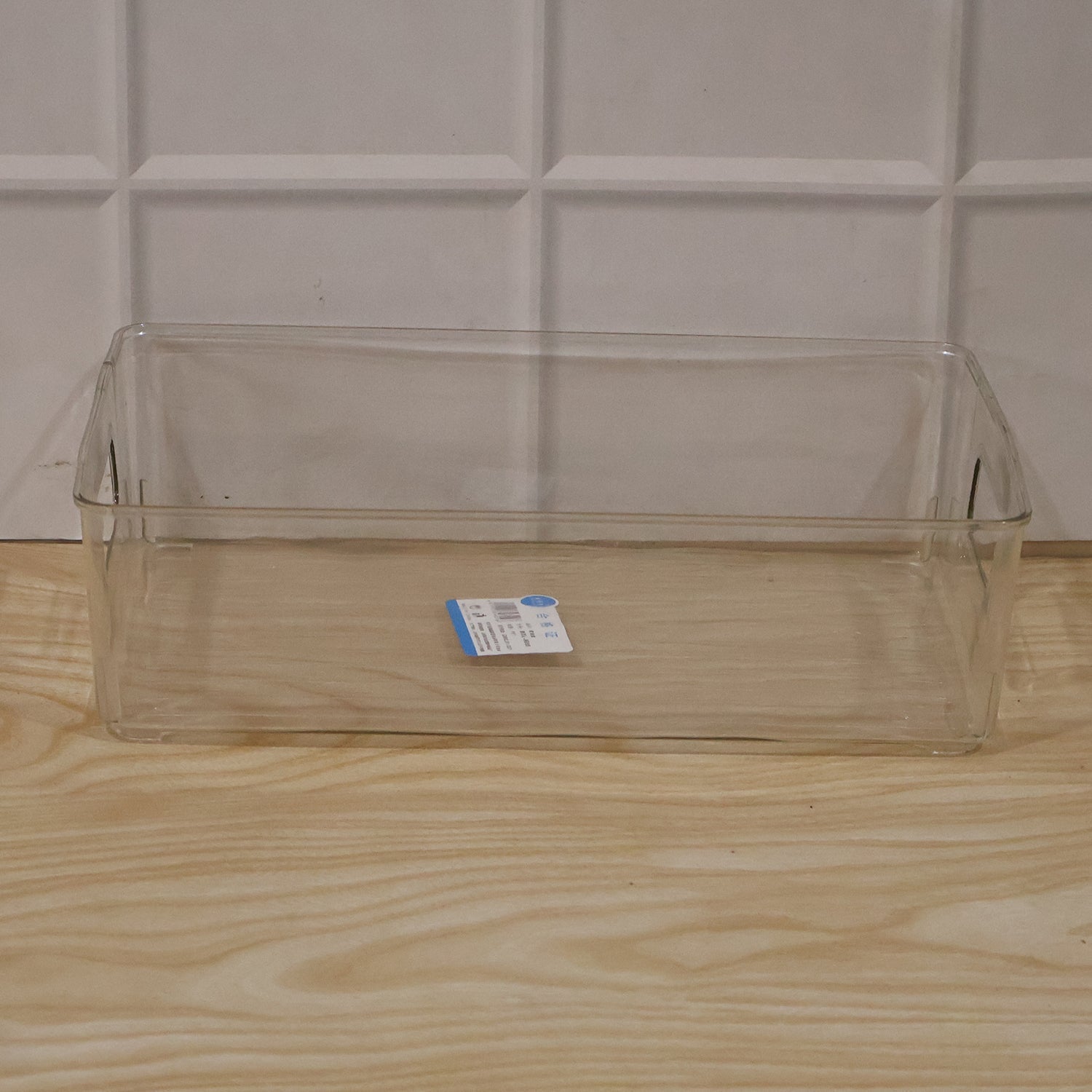 Pack of plastic storage organizer boxes