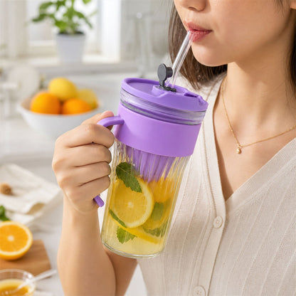 Borosilicate glass tumbler suitable for daily drinking use.