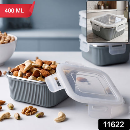 Square Stainless Steel Food Storage Container 400ml