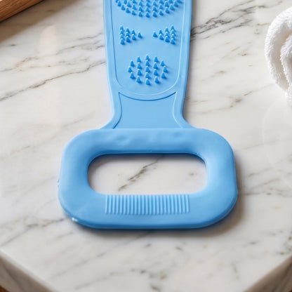 Close-up of silicone scrubber texture and bumps