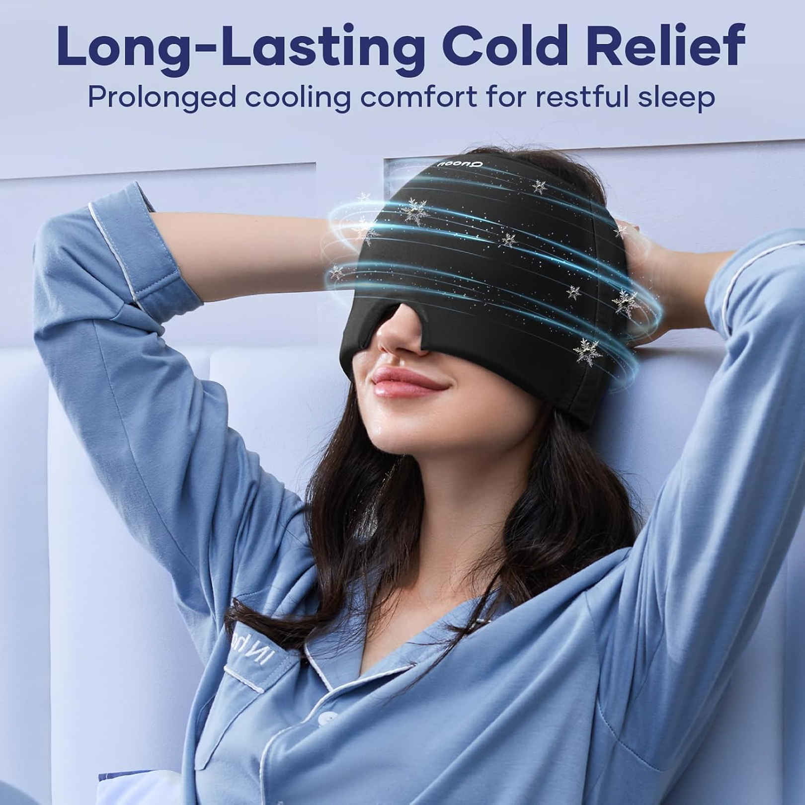 360 degree cooling gel inside men's migraine cap