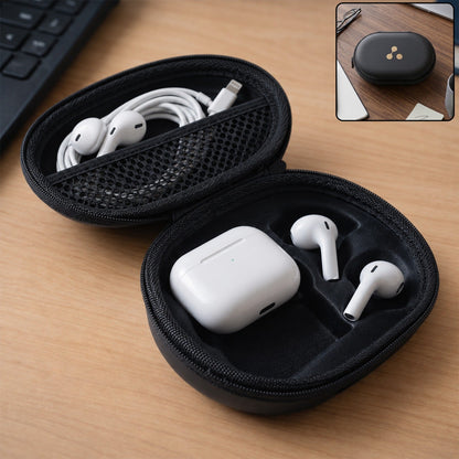 Hard Shell Bluetooth Earbuds Protective Case with Zipper