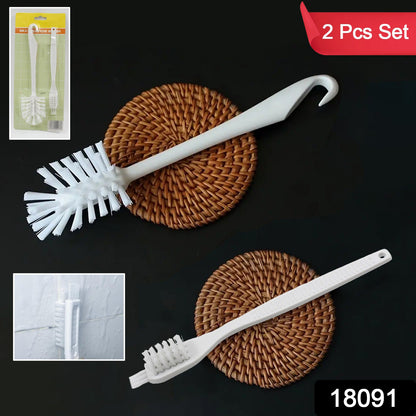 Brush designed for juicer cleaning with white bristles