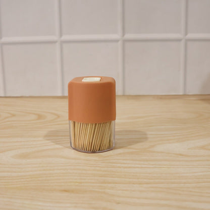 Daily use toothpick dispenser on neat dining setup