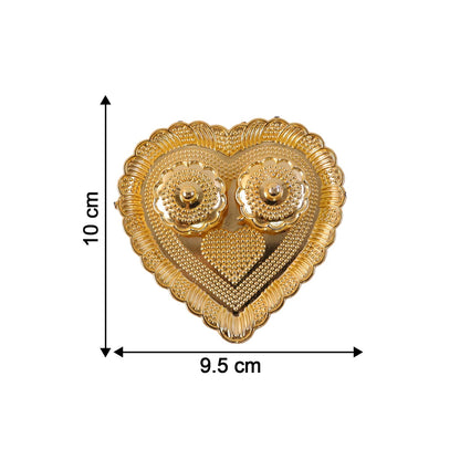 Size guide for heart-shaped kumkum holder