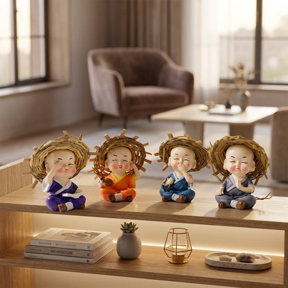 Baby monk Buddha decorative figurine set - image 7
