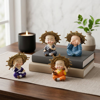 Baby monk Buddha decorative figurine set - image 8