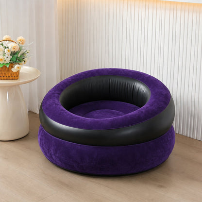 Inflatable chair converting into a flat sofa bed