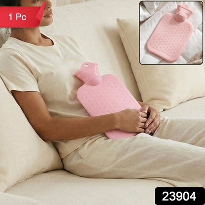 Reusable hot water therapy bag with 1 piece label and SKU 23904