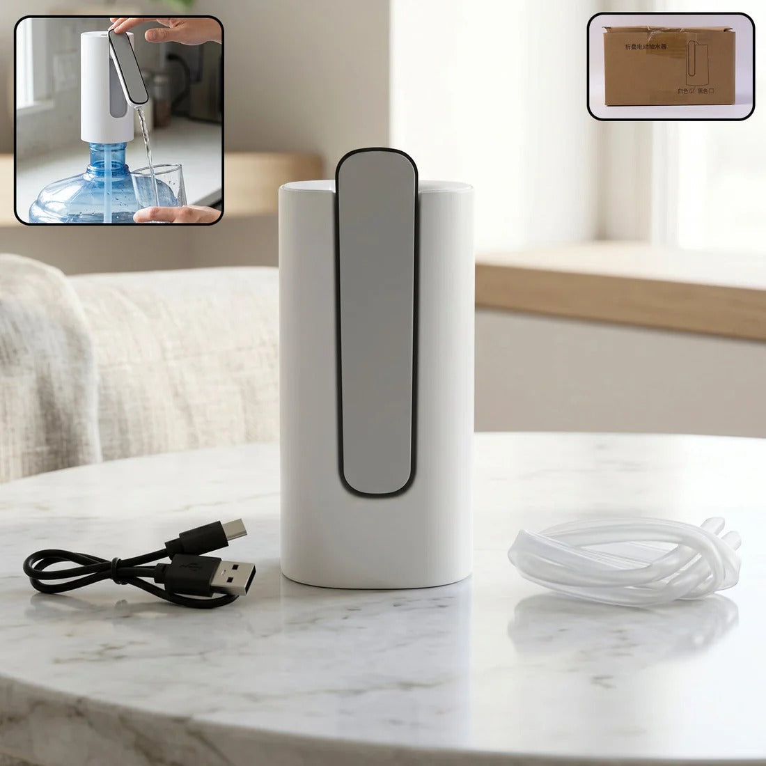 Foldable Electric Water Dispenser Pump USB Rechargeable