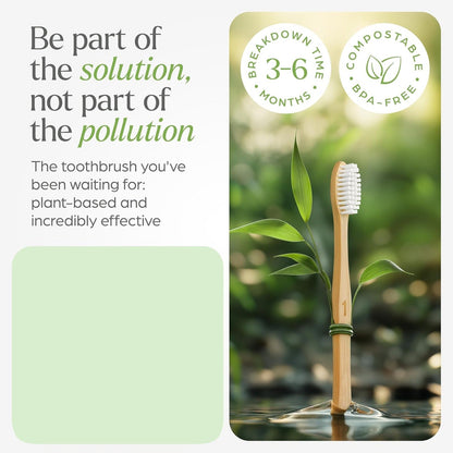 Women Bamboo Toothbrush Set Soft Bristles Eco Friendly