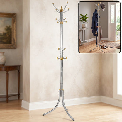 Metal floor standing coat rack