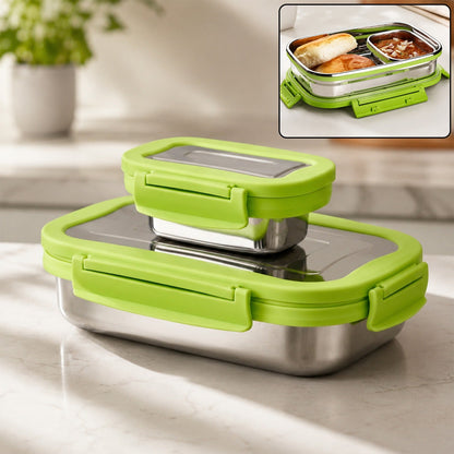 Stainless Steel Lunch Box Leakproof Compact Food Pack