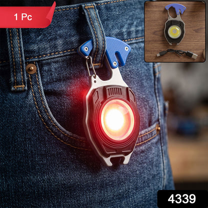 Travel LED Light Keychain Rechargeable Mini Flashlight