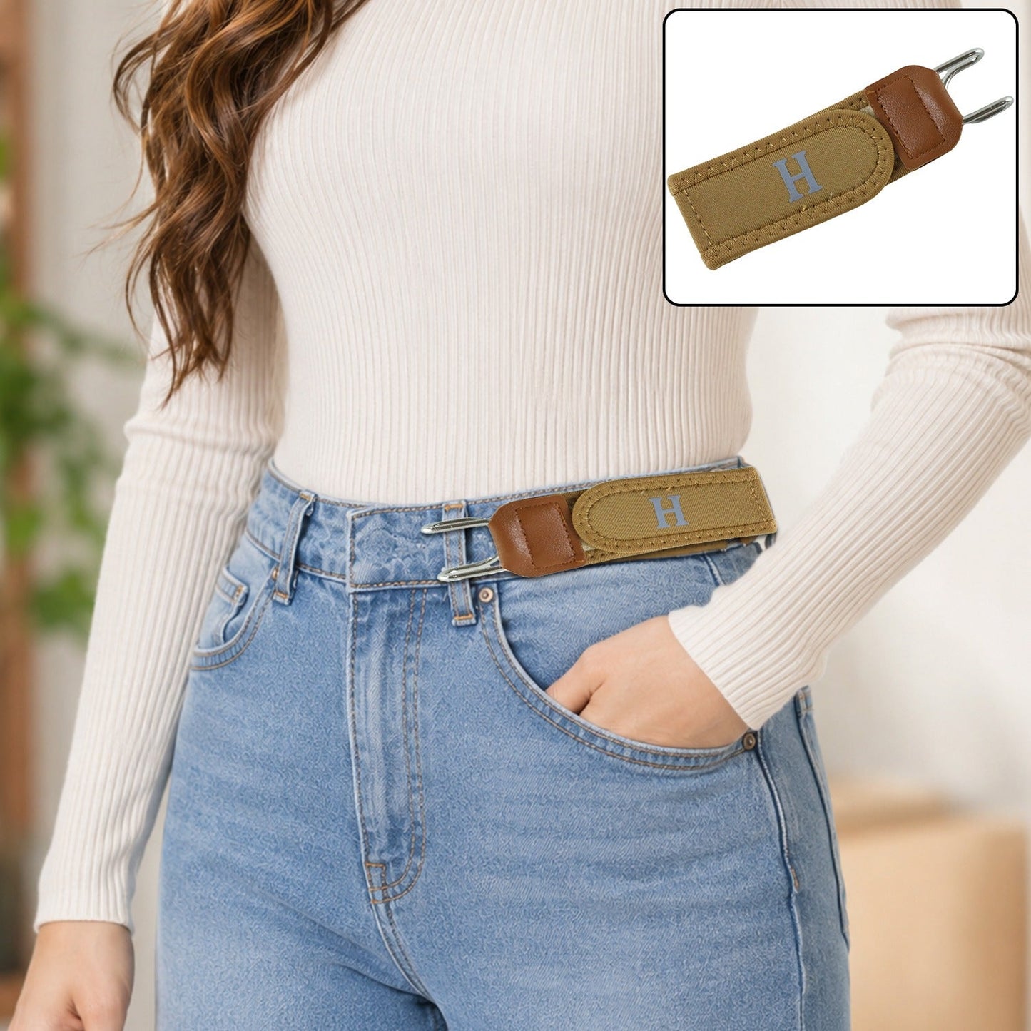 Women's Invisible Stretch Waist Belt for Jeans