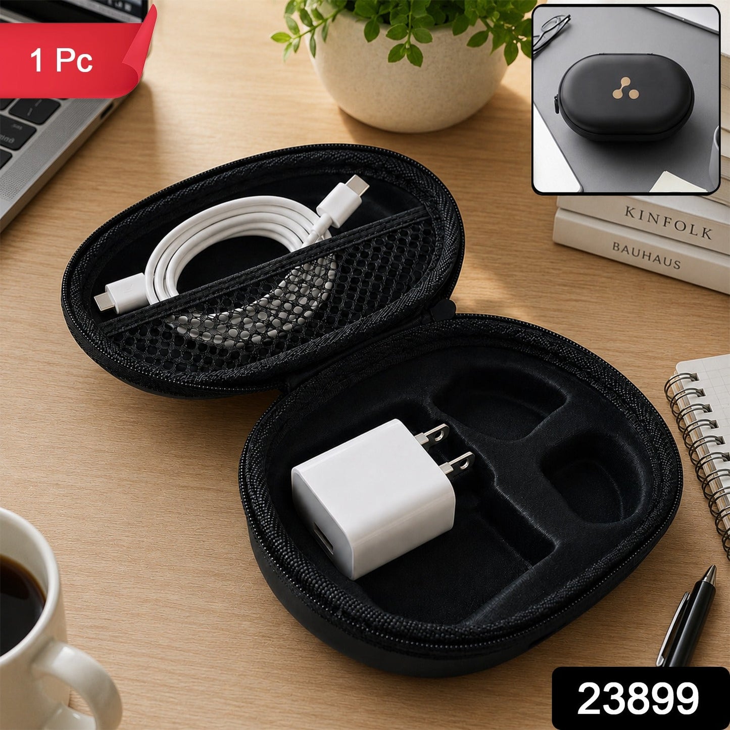 Mix Hard Shell Charging Cable and Adapter Storage Case