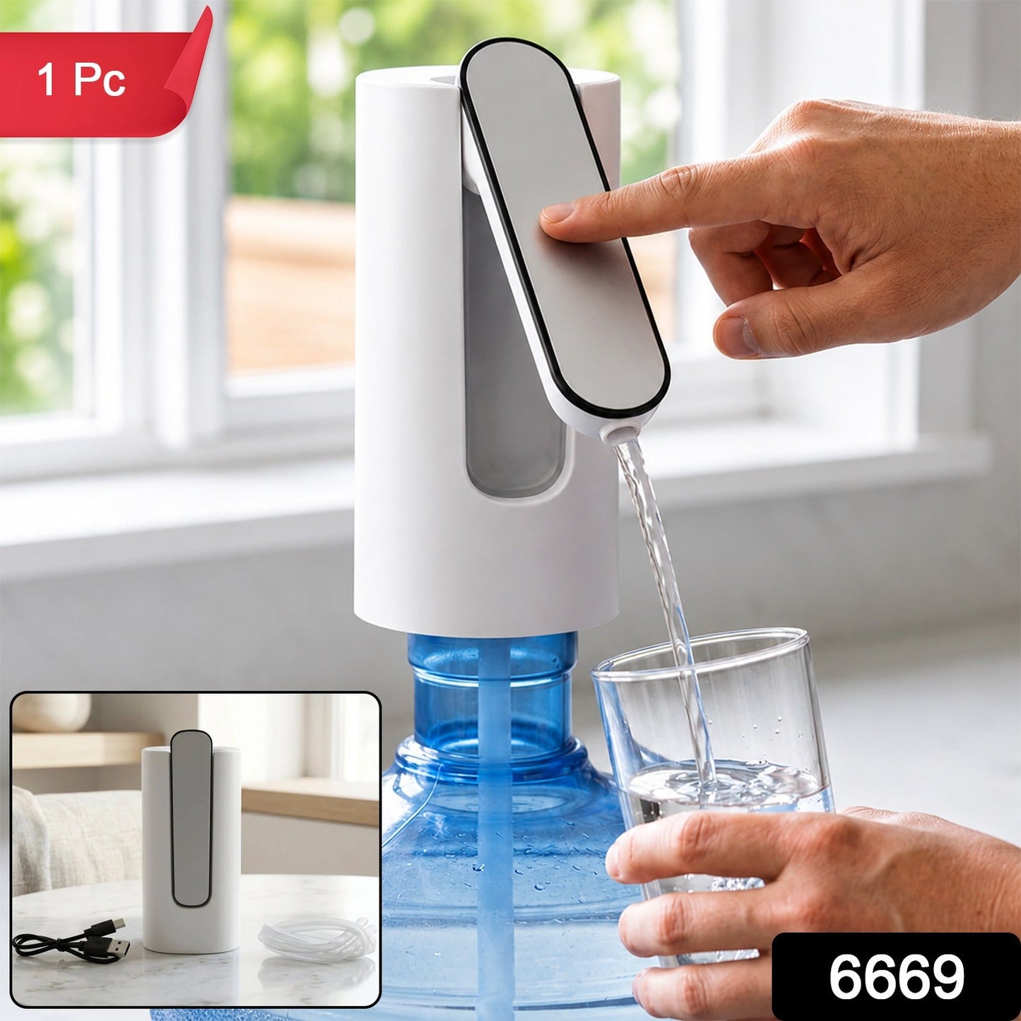 Electric Water Dispenser Pump USB Rechargeable for Office
