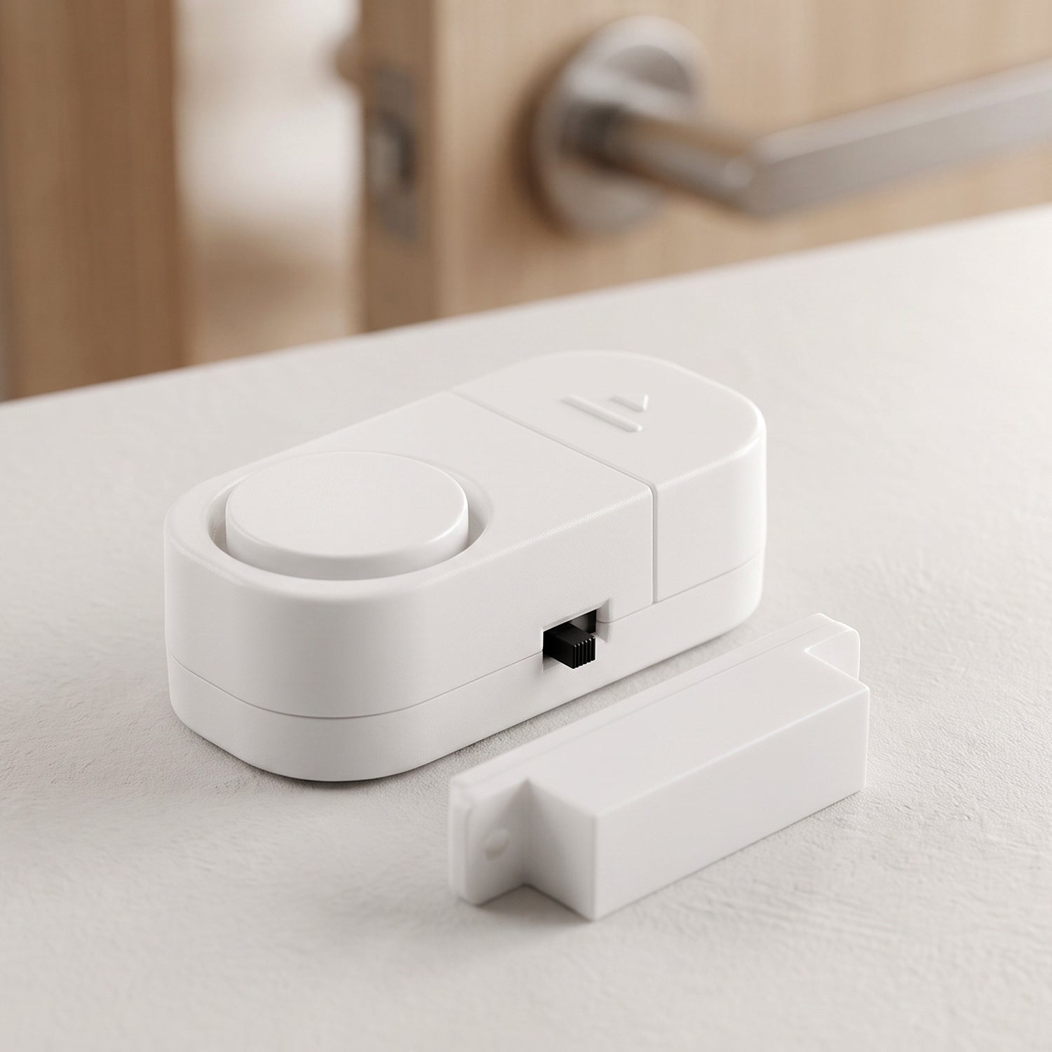 Battery operated entry alarm with loud siren