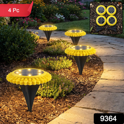 Garden Solar Light 4 Pc Sunflower Waterproof LED