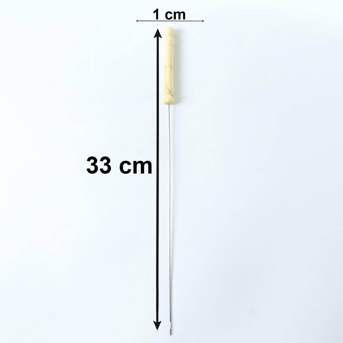 Steel BBQ skewers perfect for outdoor cooking and grilling