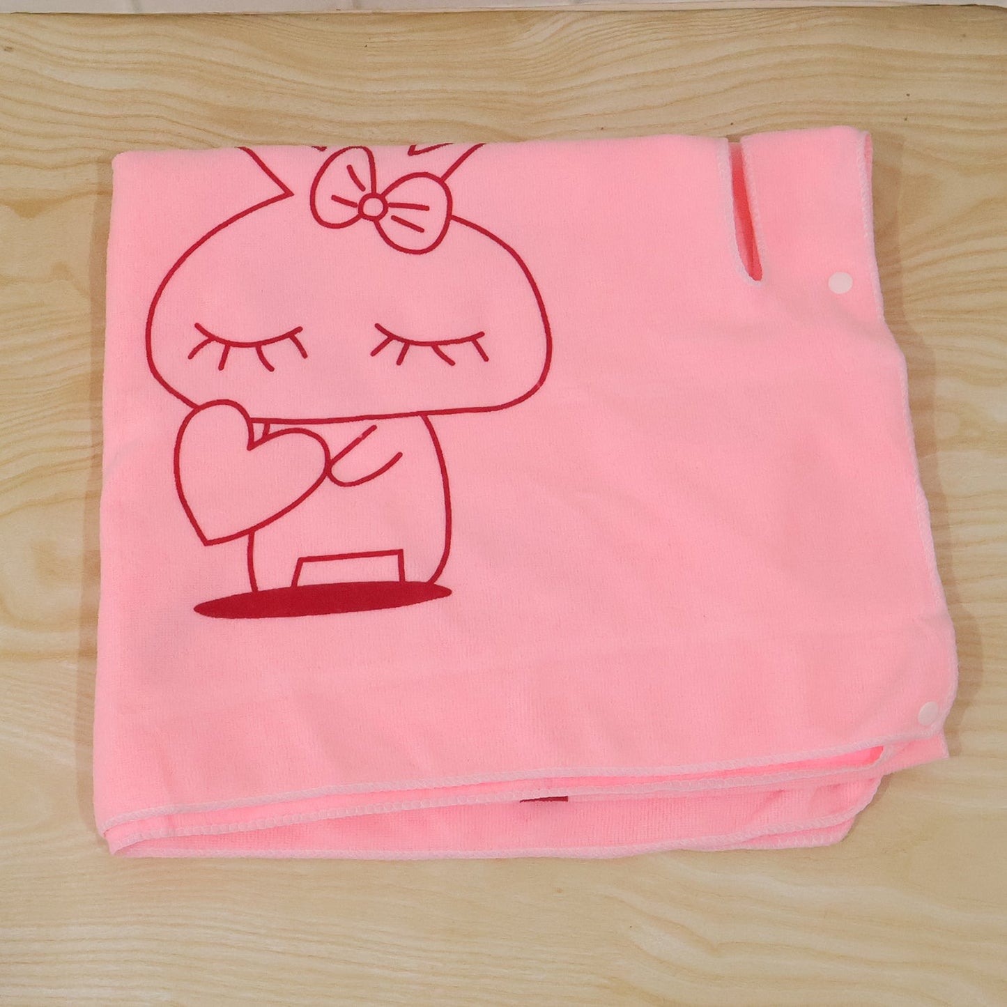 Cosy wearable towel robe for post shower comfort