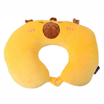 Adorable capybara design neck pillow for kids and adults