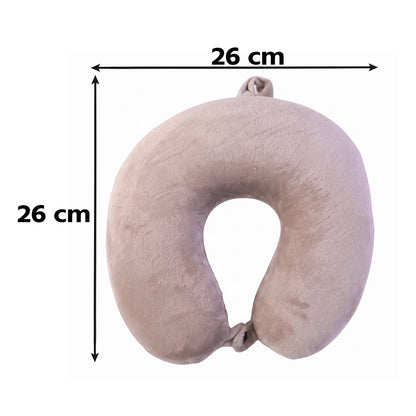 Portable velvet travel pillow for napping on the go