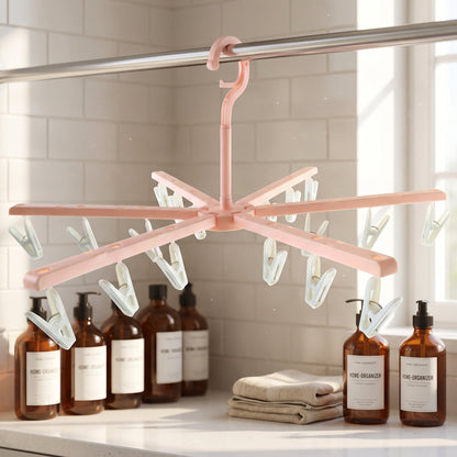 Durable plastic clip drying rack for home and travel