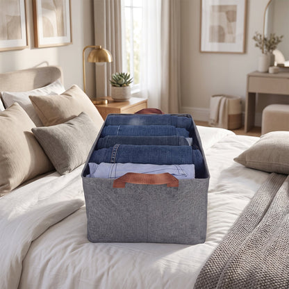 Storage basket clothes organizing use