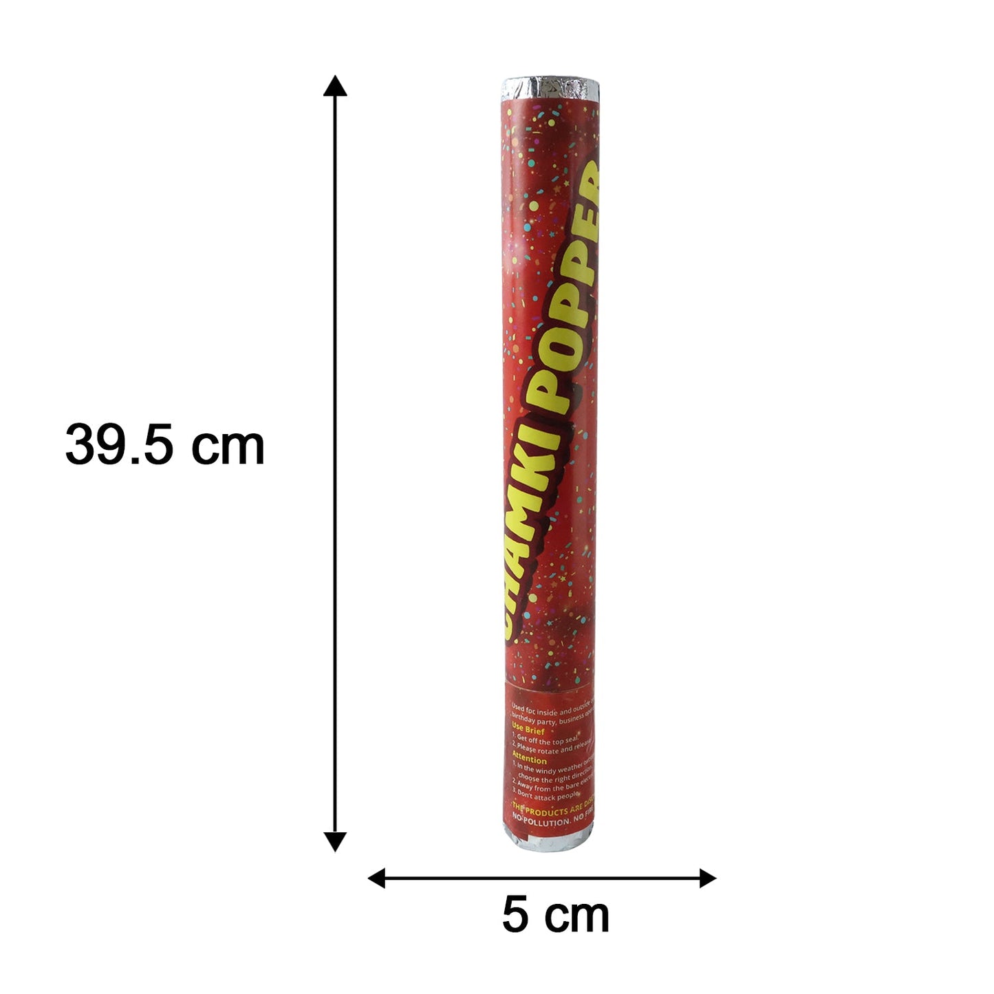 Red Chamki Confetti Party Popper for Birthday Wedding and Celebration (1 Pc) view 6