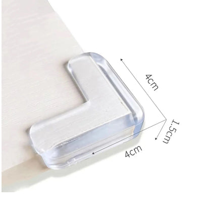 Transparent silicone corner protectors for sharp furniture edges