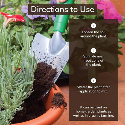 Nutrient rich cow dung powder for balcony and terrace gardens