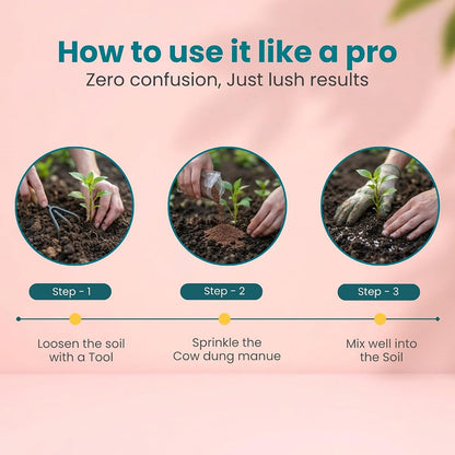Organic soil improver manure for indoor and outdoor plants