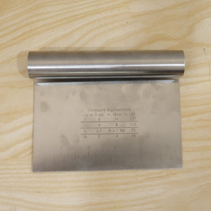 Durable stainless steel dough scraper for bakers