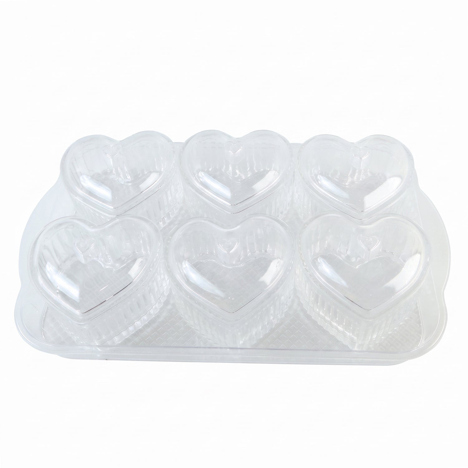 Heart shape glass bowl close view