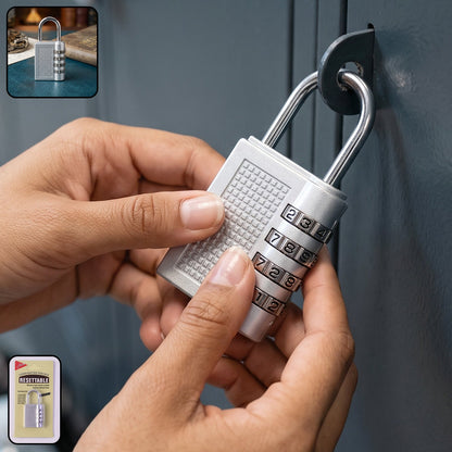 4 Digit Combination Padlock Resettable Number Lock for Luggage and Locker (1 Pc) product image