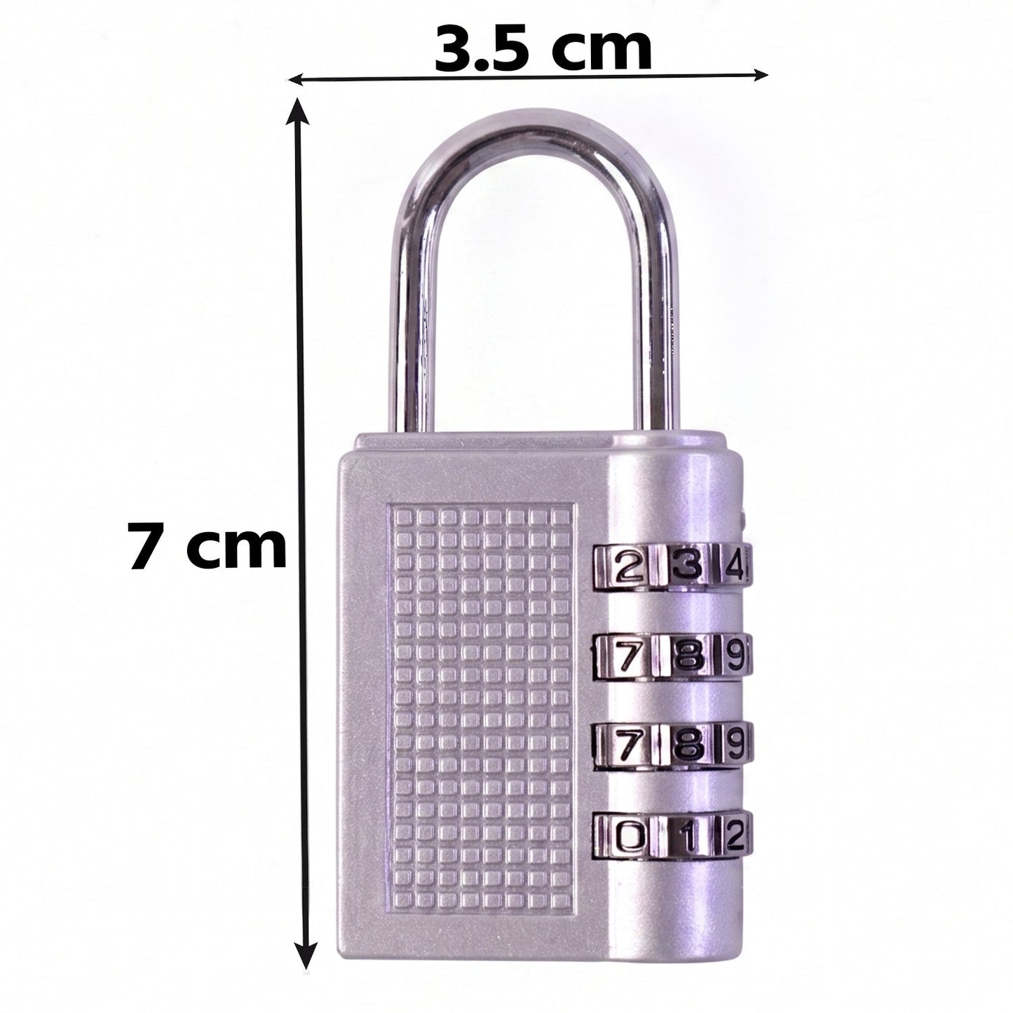 4 Digit Combination Padlock Resettable Number Lock for Luggage and Locker (1 Pc) view 6