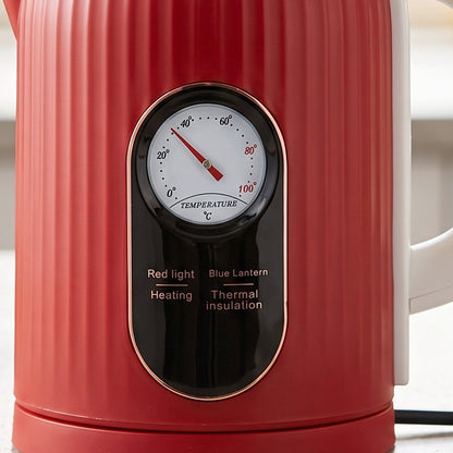 Durable 1500W red kettle with wide mouth and 2 litre capacity