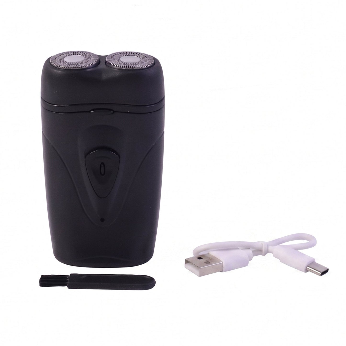 Black men's electric shaver suitable for travel and daily grooming