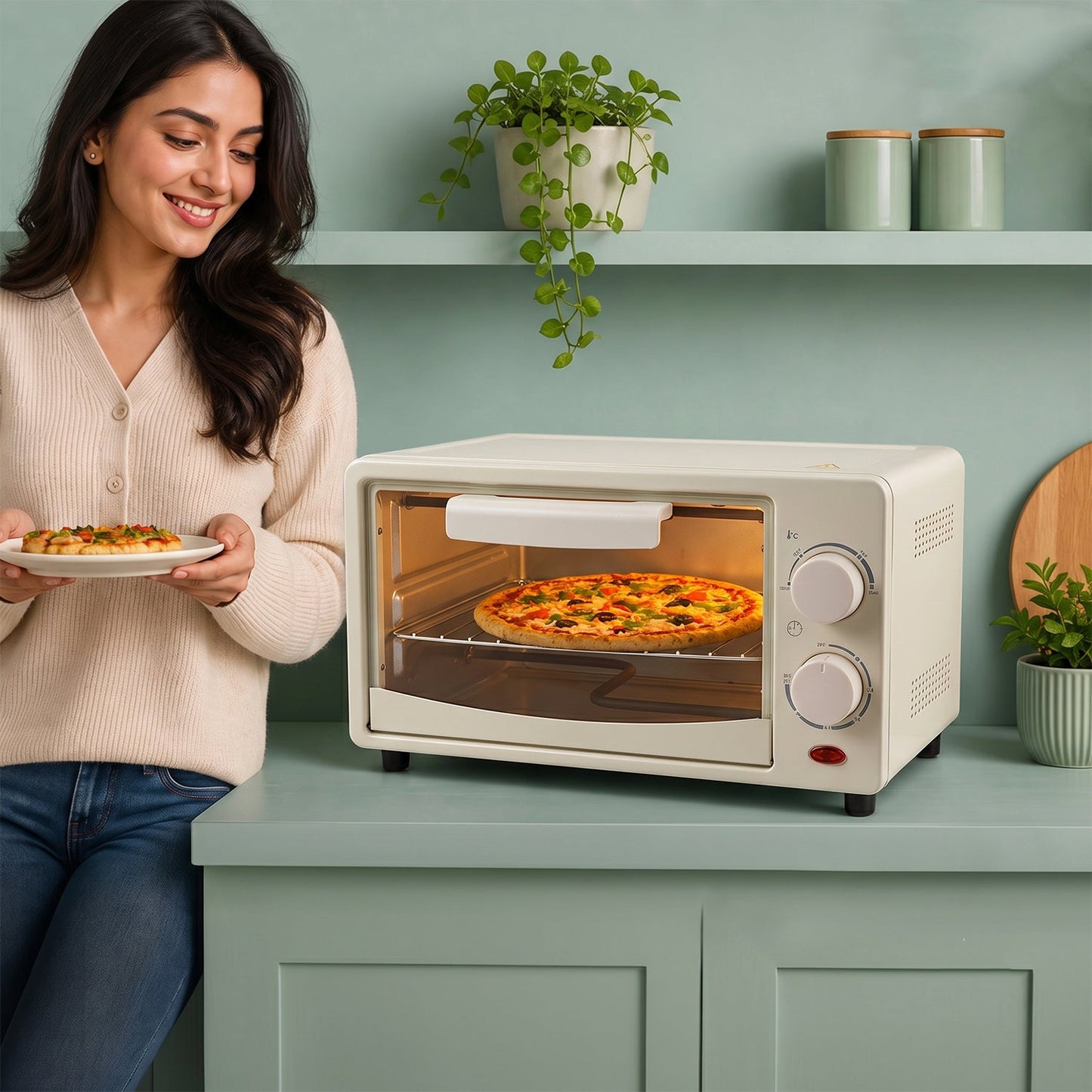 Portable OTG oven toaster for home baking and reheating