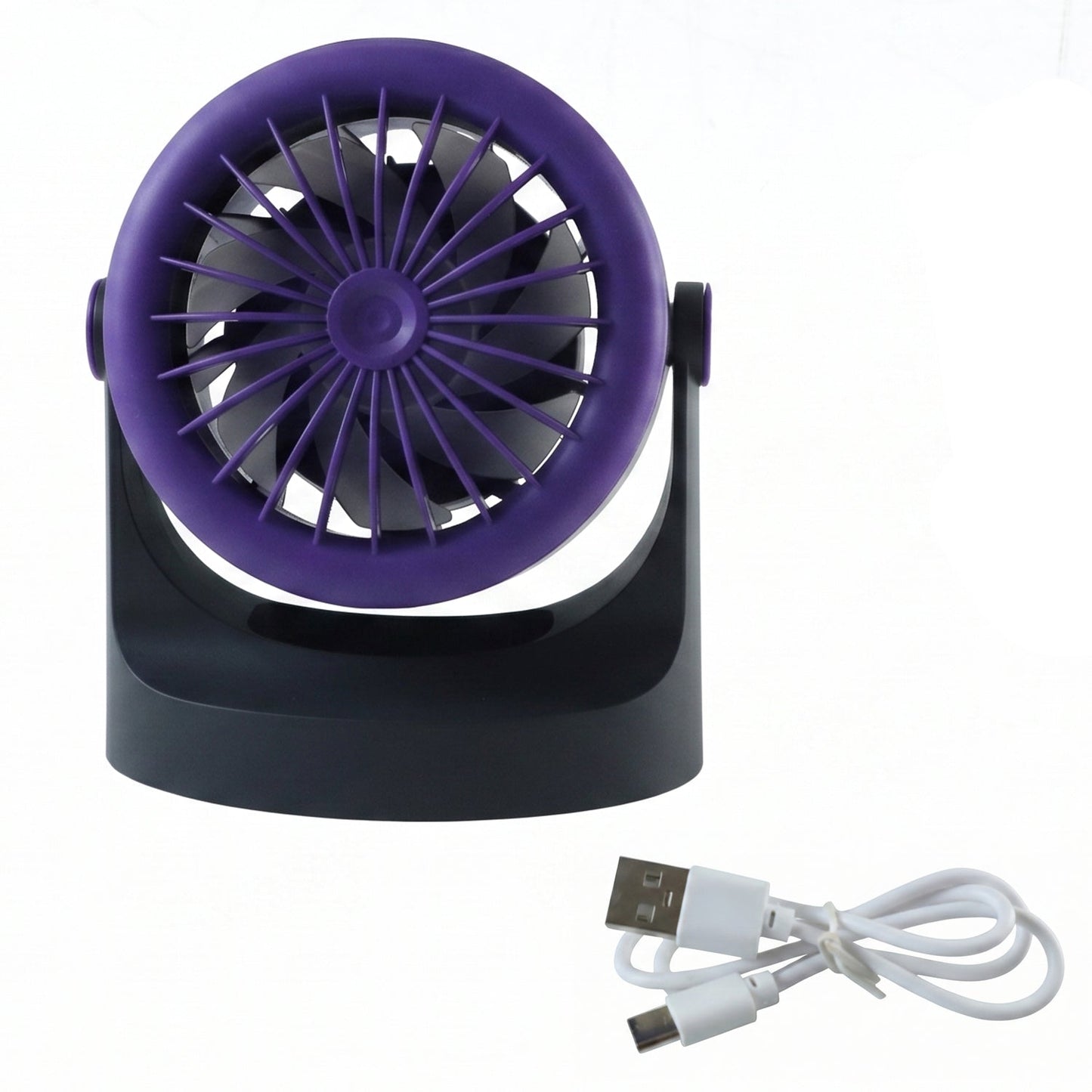 Rechargeable desktop fan for personal cooling anywhere