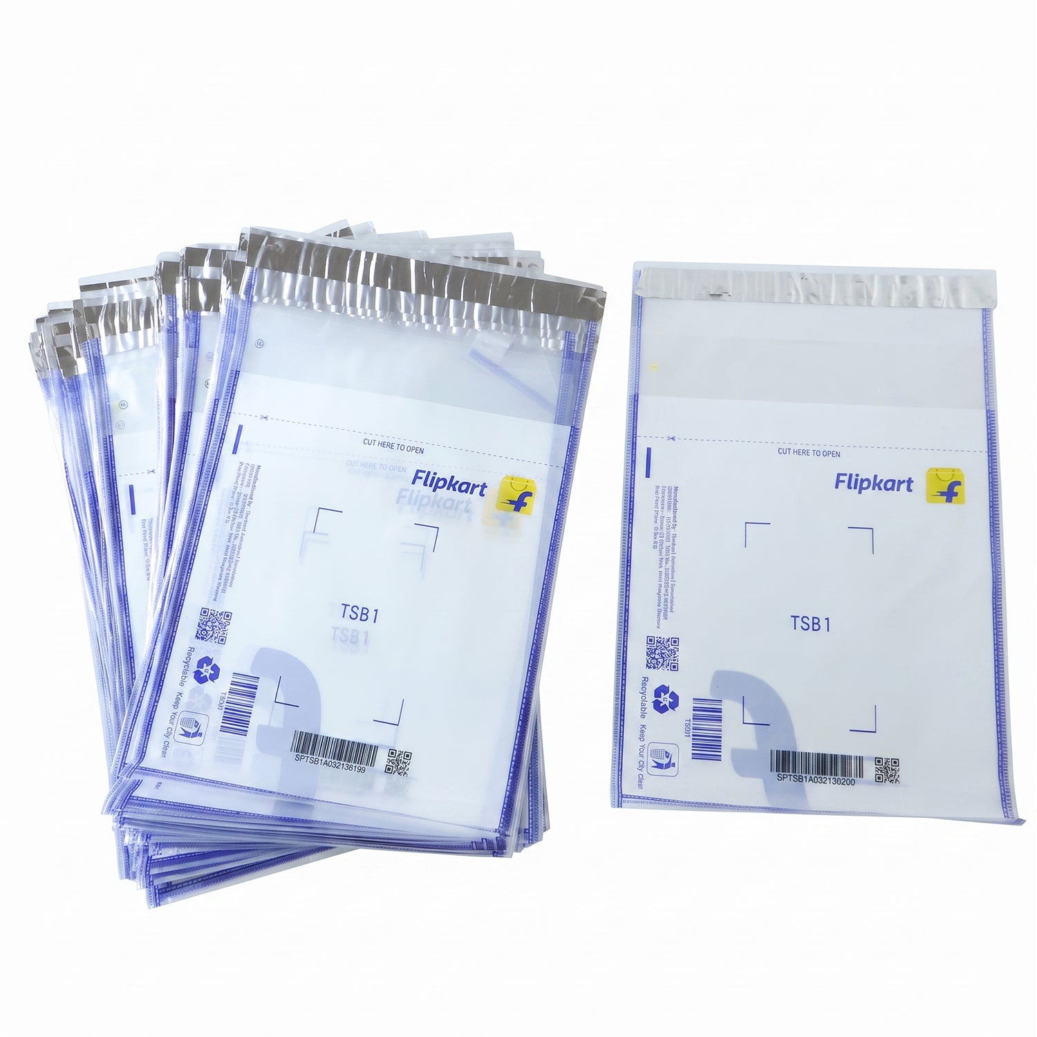 Waterproof plastic mailing bags for parcels and returns