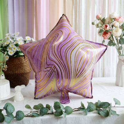 Event use of star marble foil balloon