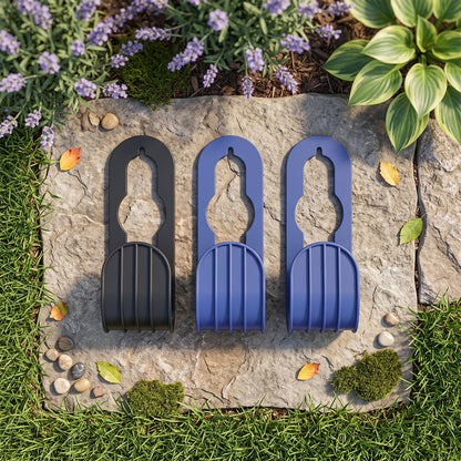 Plastic pipe holder brackets for coiling and hanging hoses