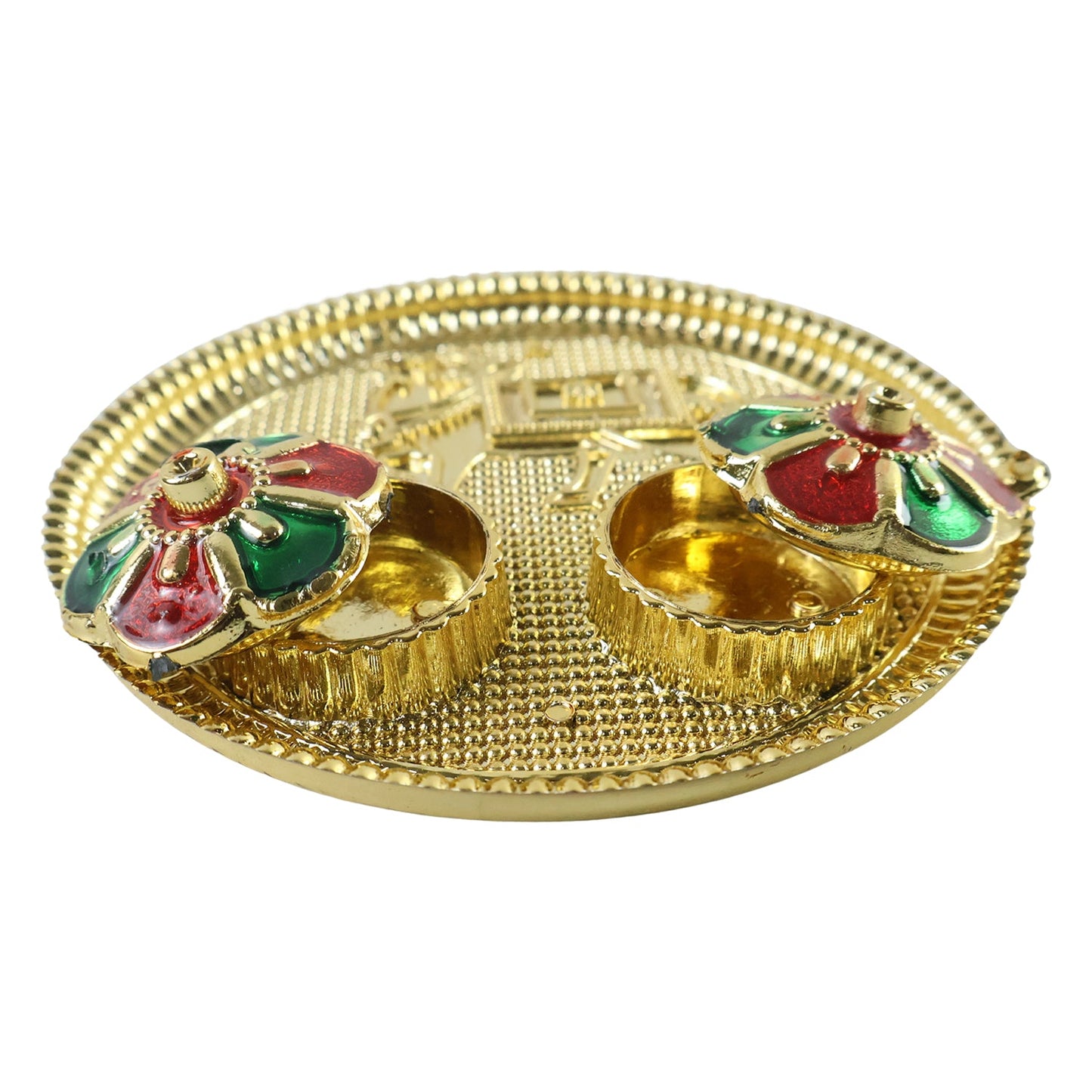 Traditional kankavati box with cow design for pooja