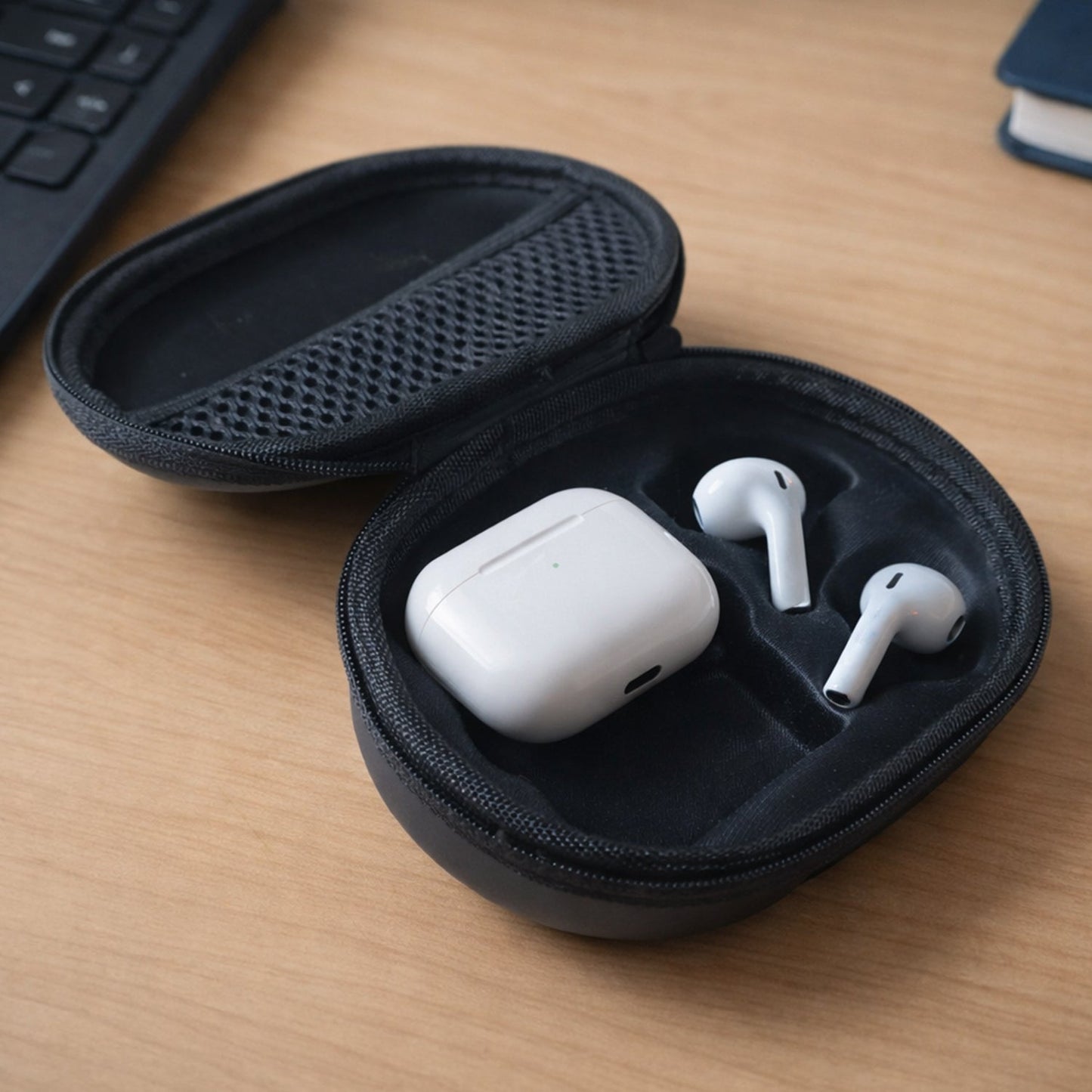 Portable Bluetooth earbuds organizer case